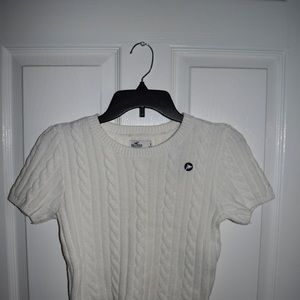 Hollister ribbed crop short sleeve top